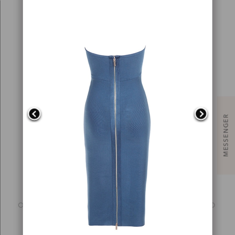 House of CB 'SAFFI' BLUE CUT OUT BANDAGE - Picture 2 of 6